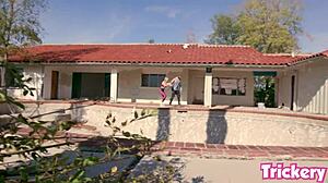 Kali Roses Fucked During Birdbox Challenge with Monster Cock and Outdoor Riding