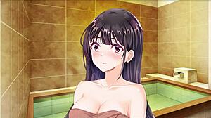 girls share a secret kiss in the shower for ep3.