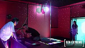 Watch Jodi James strip in MFM threesome!