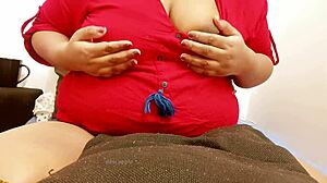 Desi Bhabhi Excitedly Plays With Her Boobs In Raw Display!