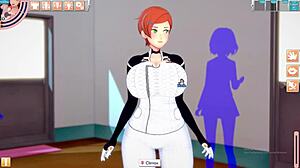 gwen tennison's curvy body squirts in hentai game