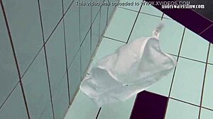 Loris Licicia shows off her petite figure in a hot underwater naked swim