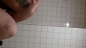 Moon Bent Over in Public Bathroom for Doggy Anal Fuck