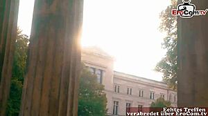 Brunette Spanish Teen Pornstar Fucks German User Outdoors