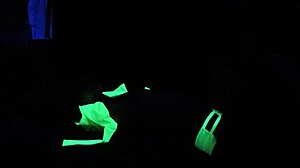 in this pov, dayanara engages in black light fetish sex with amateurs, exploring her desires.