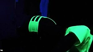 in this pov, dayanara engages in black light fetish sex with amateurs, exploring her desires.
