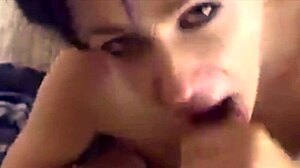 the cheating wife eagerly gives head to her lover