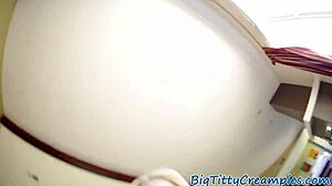 Glam MILF tittyfucks and sucks cock in POV
