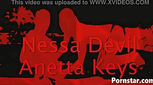 lesbian girlfriends aneta keys and nessa devil play with toys and dildo