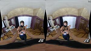 Adira Allure Teen With Tits Sucks Monster Cock In POV Wanking Session Featuring Ass And Big Cock