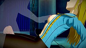 Blonde Girl ZELDA Makes Him CUM HARD