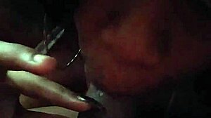 Bbw gives sloppy blowjob to big black cock