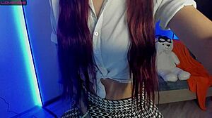 Shy cute girl next door explores solo activity until completion