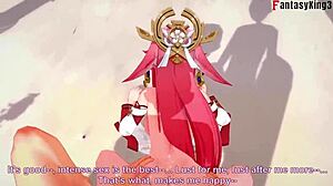 Is Yae Miko Fucking With That Ahegao Face In Genshin Impact, Pink Hair And All?