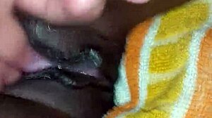 black girlfriend's wet pussy squirts hard during intense orgasm with friend