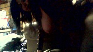 how hard can you pound chubby Navajo Tiff's big tits doggystyle?