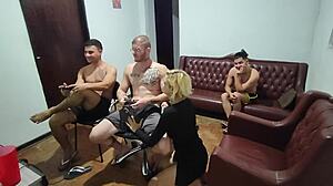 we were just playing video games but ended up in a passionate bisexual orgy