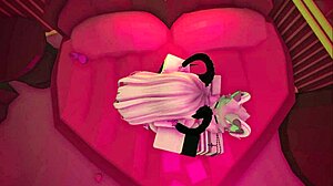 Roblox slams into a cute elf with fierce, furry action in wild banging session.