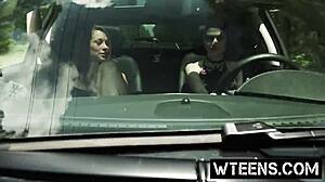 Lovely blonde teen 18+s scary sex joyride experience