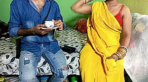 Pati Away, Bhabhi Plays with Postman in Homemade Fun