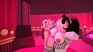 Roblox slams into a cute elf with fierce, furry action in wild banging session.