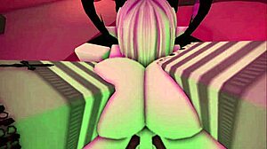 Roblox slams into a cute elf with fierce, furry action in wild banging session.