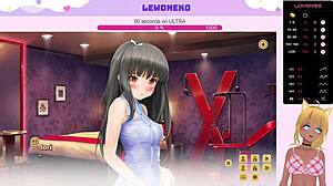 vtuber lewdneko moans during intense creampie scene in love cubed part 9