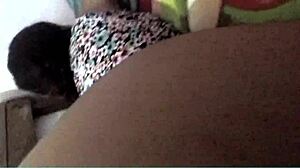 Teen student surprises with intense doggystyle session