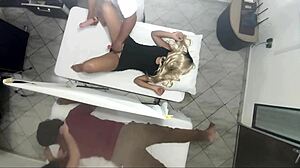 Huge Ass Woman Fucked By Masseur Next To Husband