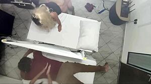 Huge Ass Woman Fucked By Masseur Next To Husband