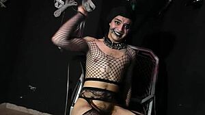 Twink Feels Ecstasy Riding Two-Headed Dildo Solo.