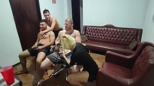 we were just playing video games but ended up in a passionate bisexual orgy