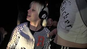 Blonde Cum Slut Loz Sucks Strangers And Takes Facials!