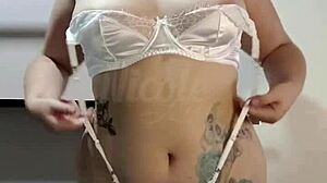 Latina Wife Teasing With Sexy White Lingerie And Big Ass