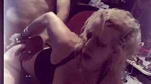 Beautiful woman in lingerie posing in doggy style