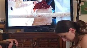 Sucking cock just to pay her rent