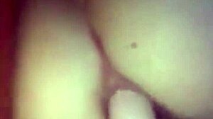 Amateur teen plays with double dildo!