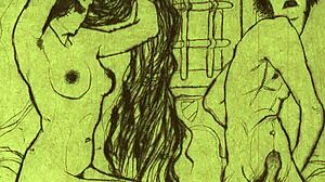 vintage erotic animation from antique hentai cartoon