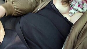 Chubby Teen With Huge Natural Tits Toys Puffy Wet Pussy In Cab Backseat POV