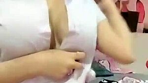 Khmer student removes clothing in class