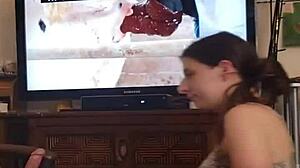 Sucking cock just to pay her rent