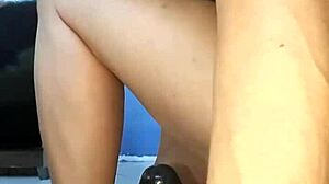 Blonde Slut Stretches Asshole Wide with Bottle