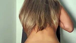 Briana Banderas, that athletic culona, undressing and masturbating with dildo in lingerie?