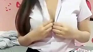 Khmer student removes clothing in class