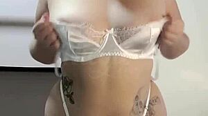 Latina Wife Teasing With Sexy White Lingerie And Big Ass