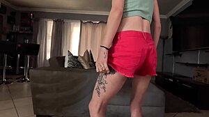 Solo Slut in Piss Desperation Wets Pants with Ahegao Eyes.