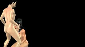 Animated 3D cartoon: Indian bhabhi and Japanese man in oral fun 😏