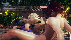 Genshin Impact Hentai - POV Fischl Blowjob with Cum!