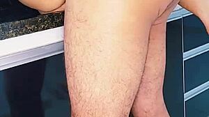 blonde wife fucked at sink.