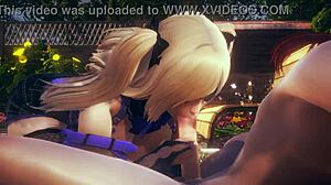 Genshin Impact Hentai - POV Fischl Blowjob with Cum!